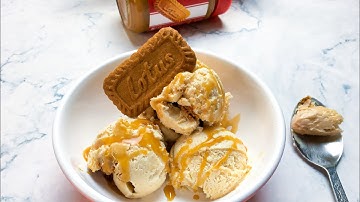 4 Ingredients Homemade Lotus Biscoff Ice Cream (whipping cream powder option)