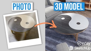 I turned a photo into a 3D Model! ☯️🔥 - SketchUp + Vray