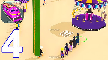 Passenger Express Train Game - Gameplay Walkthrough Part 4 Stickman Amusement Park (iOS, Android)