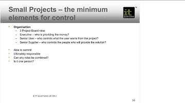 PRINCE2 for Small Projects by Colin Bentley
