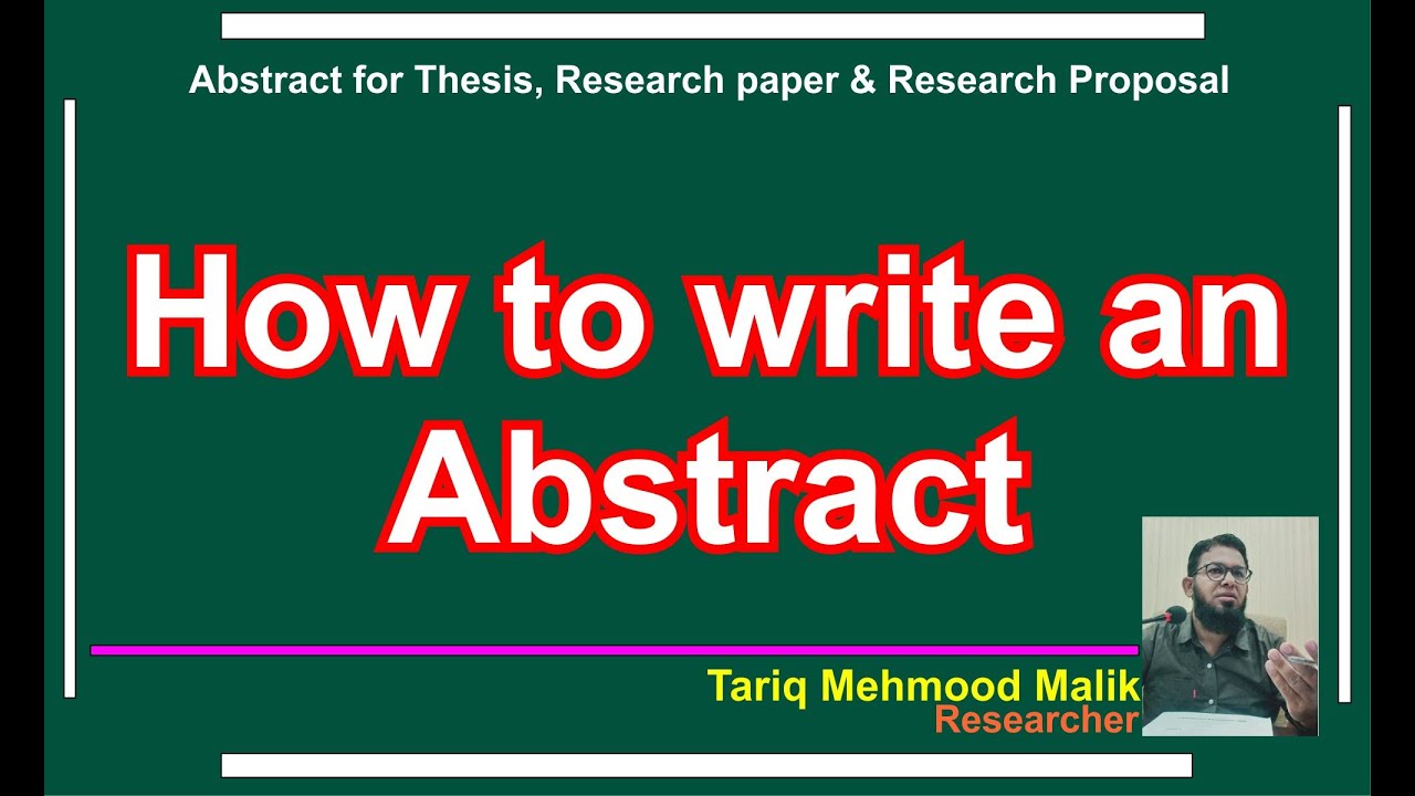 How To Write An Abstract In Research Paper Thesis Research Proposal How To Write An Abstract In Research Paper Thesis Research Proposal