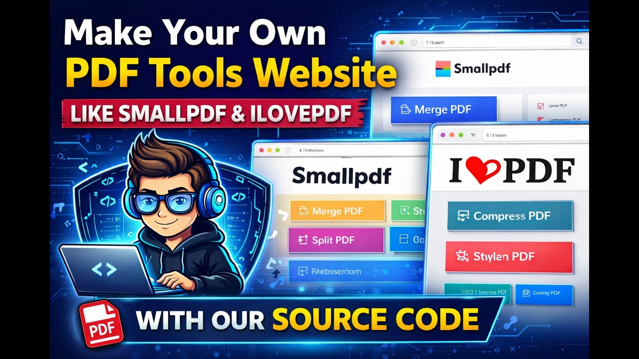 PDFLibre Source Code: Complete PDF Tools Website (iLovePDF Clone) 🚀