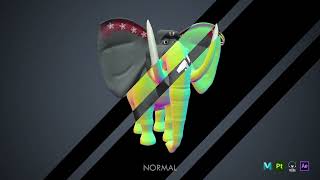 Elephant 3D character modeling