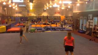 Hannah Baddick front tuck stepout through to a double back