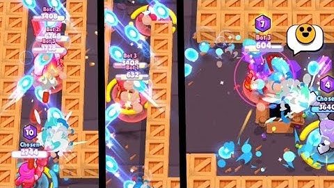 Most Satisfying Super Chaining On Bots In Brawl Stars Map Maker! | WKBRL | #MapMaker