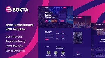 Bokta - Event & Conference HTML 5 Template | Themeforest Website Templates and Themes