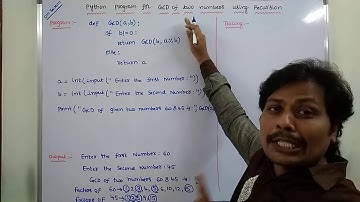 PROGRAM-15: PYTHON PROGRAM FOR GCD OF TWO NUMBERS USING RECURSION | GCD OF TWO NUMBERS (RECURSION)