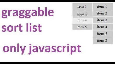 Sort draggable list (only javasript)