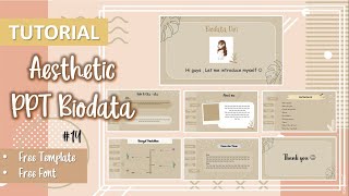 Powerpoint biodata diri aesthetic #14 | Perkenalan diri | Profil diri | Aesthetic PPT | Hyperlink