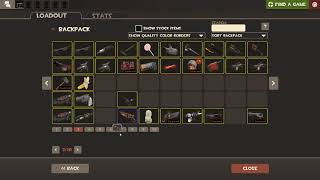 Literally just me Sorting my tf2 backpack Because I was Bored