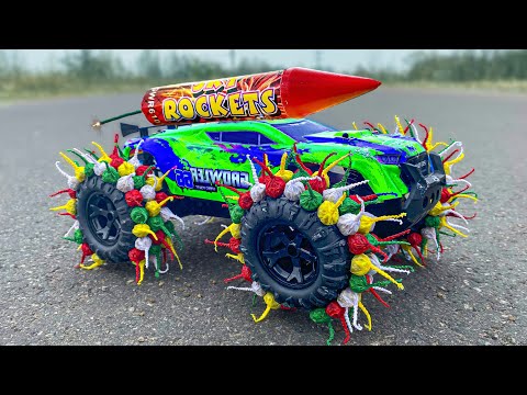 Видео: Сompilation Experiments With Cars | RC Buggy With Garlic Snappers on Wheels