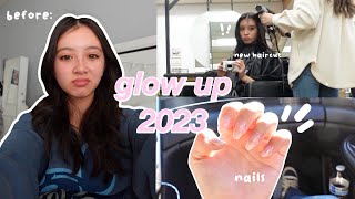 GLOW UP 2023⭐️ || hair, nails, thrifting, skincare, exercise, self care