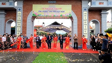 MÀN TRỐNG HỘI RỘN RÀNG TRONG BUỔI LỄ CẮT BĂNG KHÁNH THÀNH CỔNG LÀNG " LÀNG VƯỜN BÁCH THUẬN 