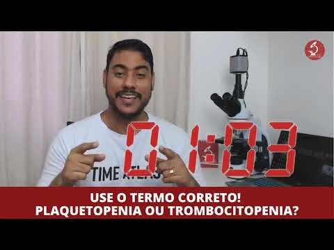 Vídeo: Trombopenia e trombocitopenia são a mesma coisa?