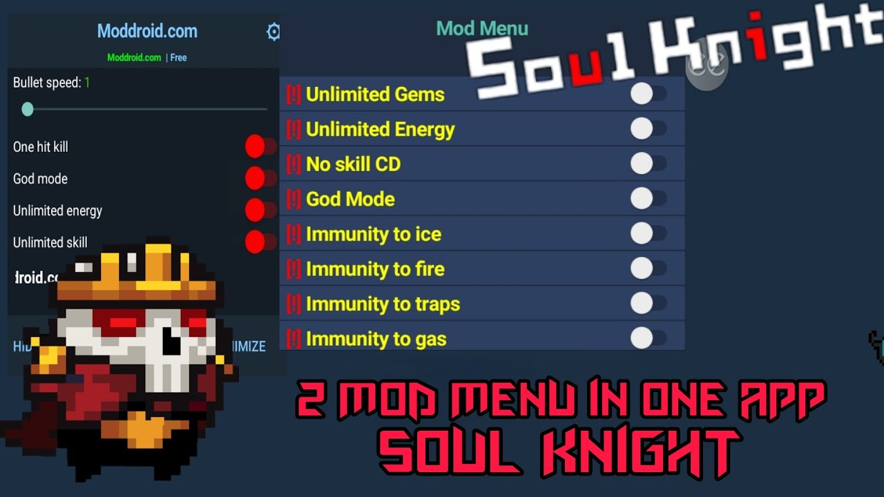 2 Mod Menu in one app. Soul Knight - YouTube