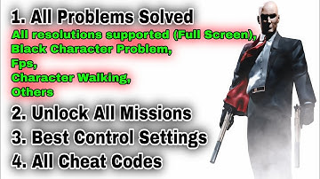 Hitman 2 Silent Assassin | All Problems Solved | Unlock all Missions | All Cheat Codes | Resolution|