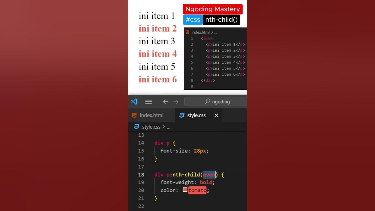 Cara Pakai CSS nth-child() #csstips #csstricks #css #css3 #csstutorial ...