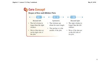 Lesson 11.2 Analyzing and comparing box and whisker plots