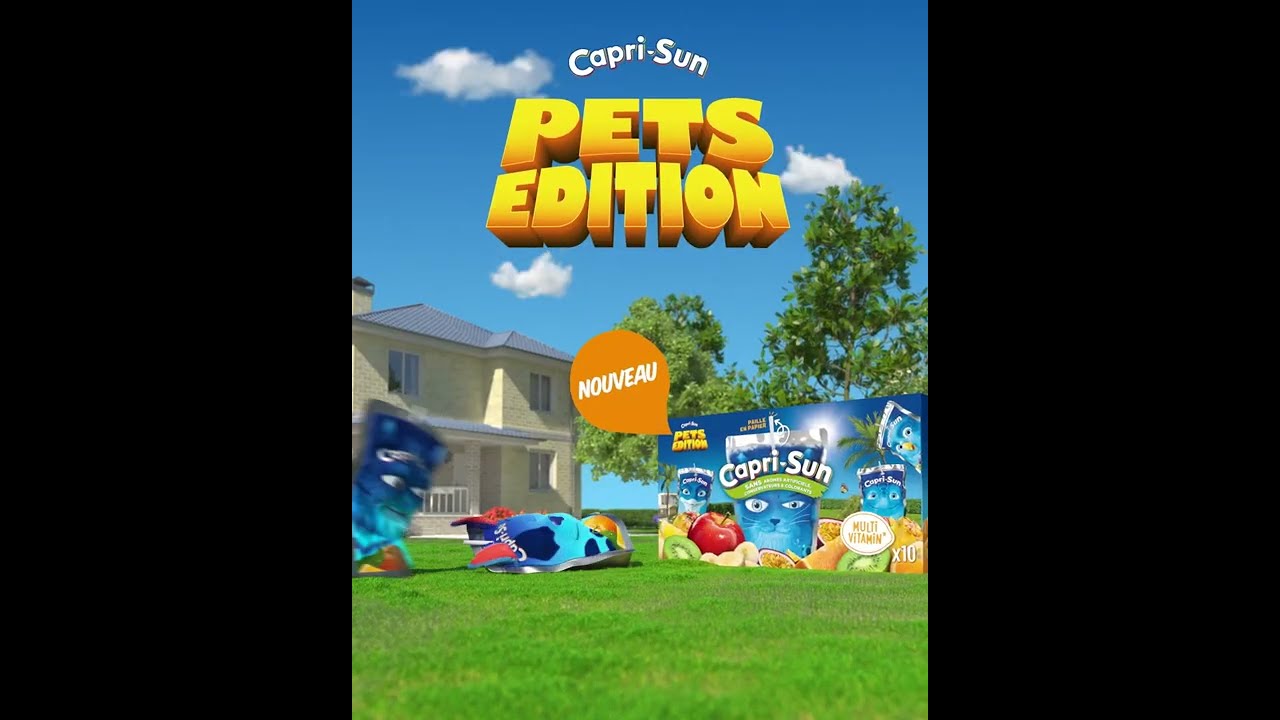 Nos compagnons d&eacute;barquent chez Capri-Sun avec l'&eacute;dition limit&eacute;e PETS 🐶🐱 !​​