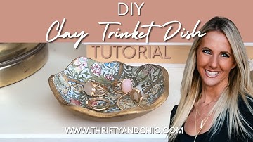 Anthropologie-Inspired DIY Trinket Dish! Easy Air-Dry Clay & Decoupage Tutorial
