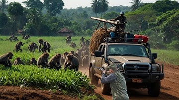 How Do Hunters and Farmers use Traps and Guns To Deal With Millions Of Invasive Monkeys &wild boars