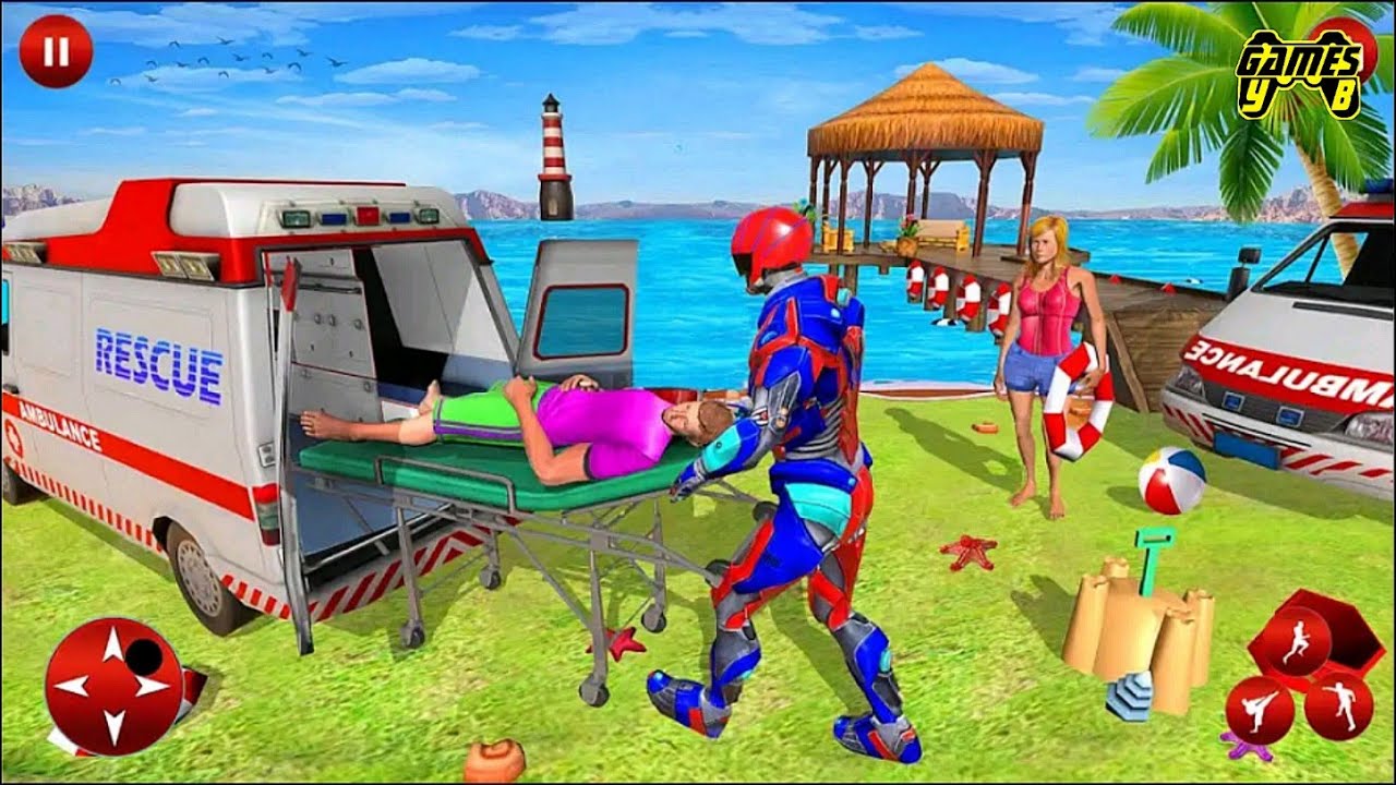 Superhero Lifeguard Robot Rescue Mission Simulator #2 - Android Gameplay FHD