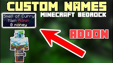Custom Names | Minecraft Bedrock | 1.17.1 | Addon | /dialogue Command | Change Player Name to Admin