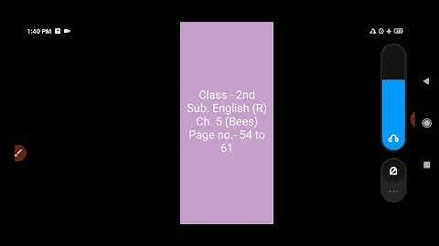 CLASS - 2nd English (R) Ch. 5 Bees