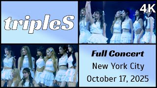 251017 트리플에스 tripleS - Full concert (5 songs) live @ KOOM Festival, NYC 4K Fancam
