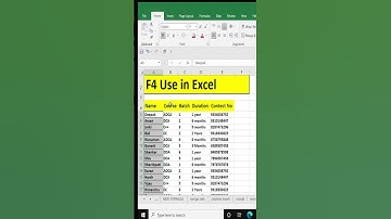 f4// excel me f4 ka use kaise kare//  how to use f4 function key in excel// Learning Master