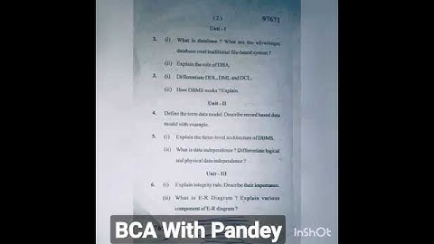 BCA DBMS previous question paper #bca #python
