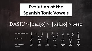 Evolution of Spanish from Latin: Tonic Vowels