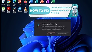 How to Fix Davinci Resolve Studio 20.2.3 GPU Configuration Warning