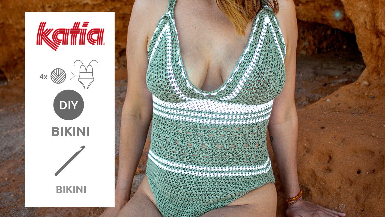 English & Spanish. Easy Pattern for Crochet Bikini Top addy