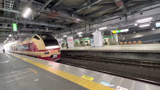 仙台駅在来線ホームで撮影。臨時快速E653系国鉄色、E657系など。2022.4.6 12時40分過ぎから14時前まで。