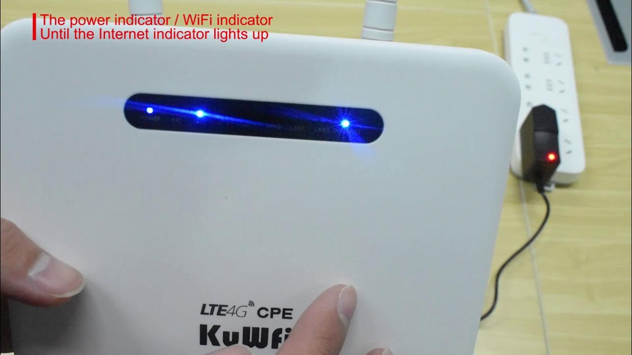 how to setup KuWFi 4G lte router with SIM card slot with two antenna