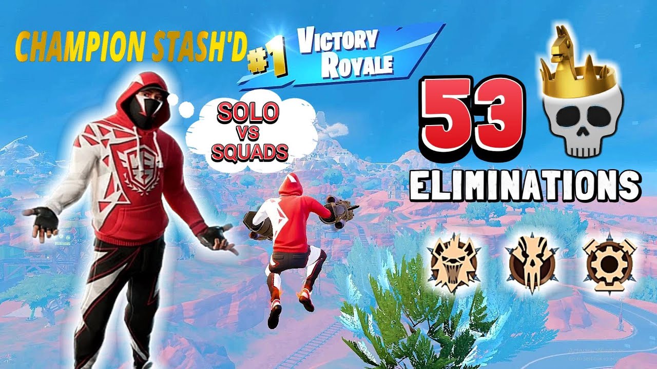 53 ELIMINATIONS WINS FORTNITE: CHAMPION STASH'D | Gameplay PC With XBOX Elite series 2
