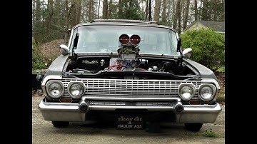 468 BIG BLOCK CHEVY 1963 IMPALA TUNNEL RAM OPEN HEADERS LOW RIDER SICK