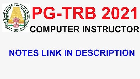 PG TRB COMPUTER INSTRUCTOR NOTES LINK IN DESCRIPTION| VIBRANT ONLINE ACADEMY