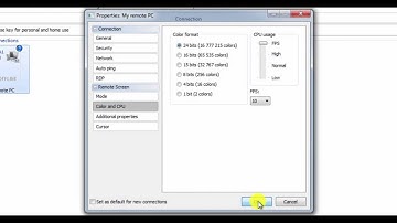 Adjust Color Depth for Faster Remote Connection