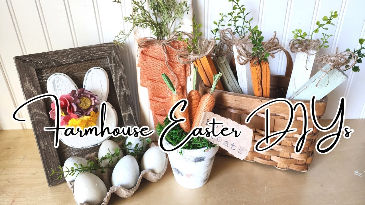 5 HIGH-END Farmhouse Easter DIYs | Dollar Tree and Thrifted Finds for ...
