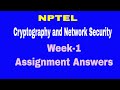 Cryptography & Network Security Week 1 Assignment Answers | NPTEL 📚