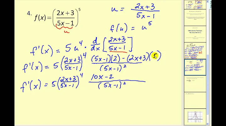 (New Version Available) The Chain Rule of Differentiation:  Part 2 of 2