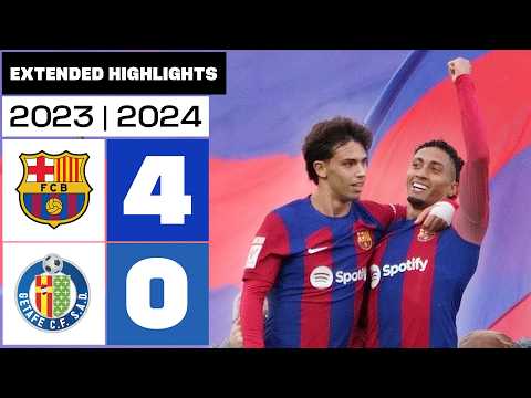 ملخص مباراة برشلونة وخيتافي (4-0) | الدوري الإسباني