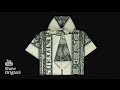 Оригами #рубашка из доллара  Как сделать рубашку с галстуком из денег