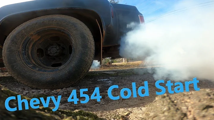 Crew Cab Dually Square Body Chevy Cold Start in 16 Degree Weather.
