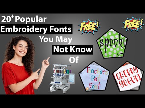20 Popular Free Embroidery Machine Fonts You May Not Know Of | Embroidery | ZDigitizing