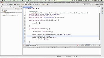 Java Programing Tutorials - Episode 3 - Main Frame