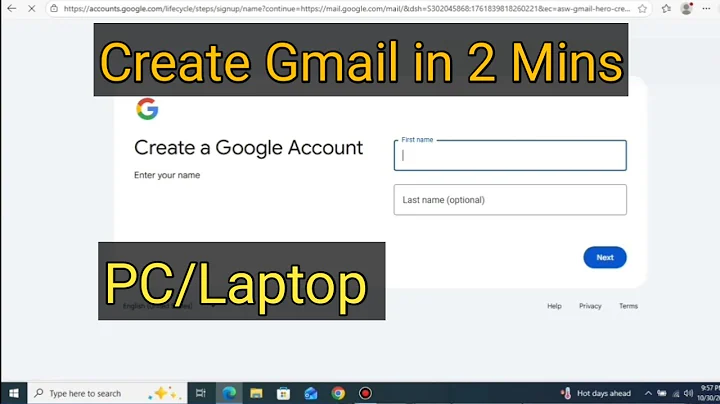 Create Gmail Account on PC/Laptop (2025) — Step by Step for Beginners