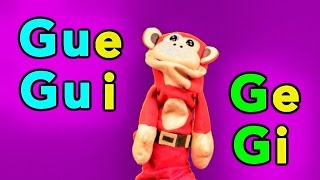 Video thumbnail of "Sílabas ge gi gue gui - El Mono Sílabo - Videos Infantiles - Educación para Niños #"